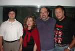 Anna poses with Walter Martella, Producer Rick Kilburn, Drummer, Keith Copeland